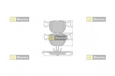 Комплект тормозных колодок, дисковый тормоз STARLINE BD S384 (фото 1)