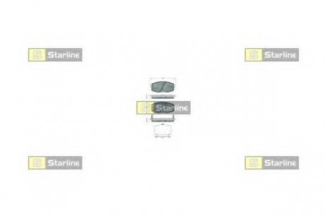 Комплект тормозных колодок, дисковый тормоз STARLINE BD S378 (фото 1)