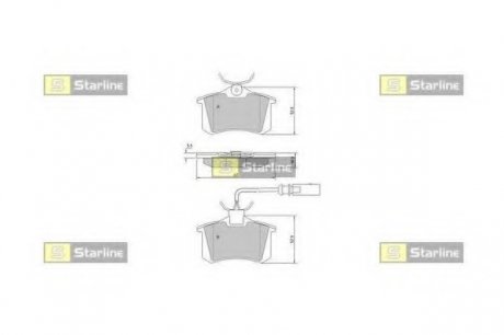 Комплект тормозных колодок, дисковый тормоз STARLINE BD S375 (фото 1)