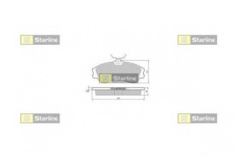 Комплект тормозных колодок, дисковый тормоз STARLINE BD S374 (фото 1)