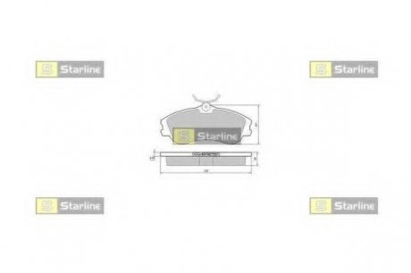 Гальмівні колодки дискові STARLINE BD S374 (фото 1)