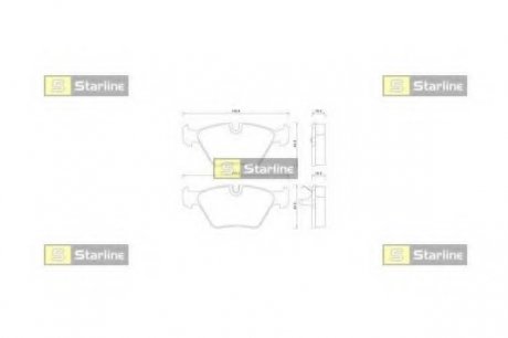 Гальмівні колодки дискові STARLINE BD S359 (фото 1)