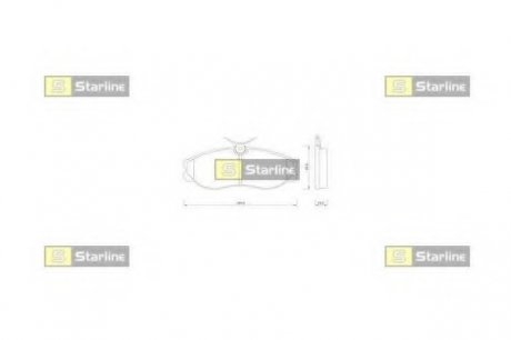 Комплект тормозных колодок, дисковый тормоз STARLINE BD S257 (фото 1)