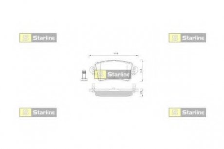 Комплект тормозных колодок, дисковый тормоз STARLINE BD S251 (фото 1)