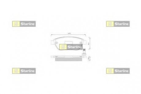 Комплект тормозных колодок, дисковый тормоз STARLINE BD S248 (фото 1)