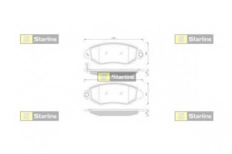 Комплект тормозных колодок, дисковый тормоз STARLINE BD S244 (фото 1)