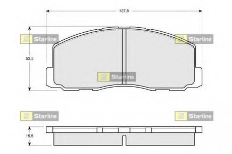 Гальмівні колодки дискові STARLINE BD S119 (фото 1)