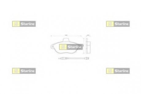 Комплект тормозных колодок, дисковый тормоз STARLINE BD S082 (фото 1)