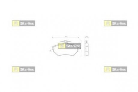 Комплект тормозных колодок, дисковый тормоз STARLINE BD S062 (фото 1)