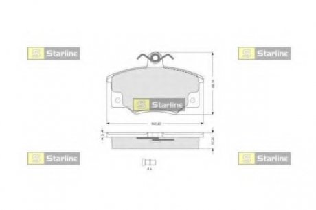 Комплект тормозных колодок, дисковый тормоз STARLINE BD S029 (фото 1)