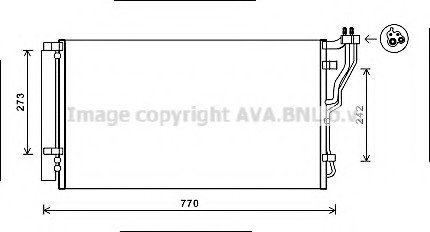 Конденсор Sonata VlI 2.0 i 06, 09- (AVA) AVA COOLING HYA5246D (фото 1)