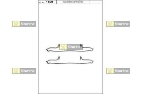 Ремонтный комплект тормозных колодок STARLINE BD PR45 (фото 1)