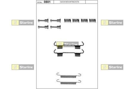 Рем-кт гальмівних колодок STARLINE BC PR40 (фото 1)