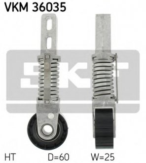 Натяжной ролик, поликлиновой ремень SKF VKM 36035 (фото 1)