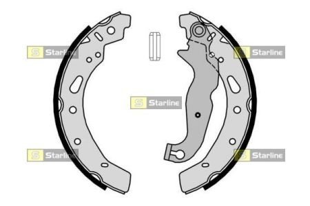 Тормозные колодки барабанные, к-кт. STARLINE BC 09300 (фото 1)