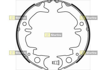 Тормозные колодки барабанные, к-кт. STARLINE BC 08380 (фото 1)