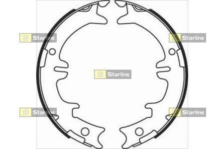 Тормозные колодки барабанные, к-кт. STARLINE BC 08340 (фото 1)