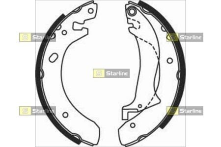 Тормозные колодки барабанные, к-кт. STARLINE BC 07510 (фото 1)