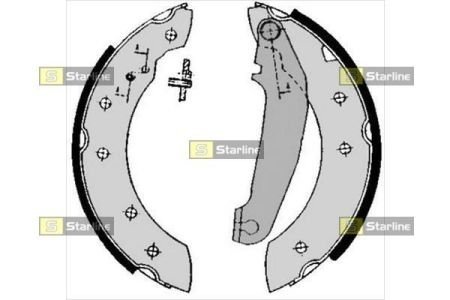 Тормозные колодки барабанные, к-кт. STARLINE BC 05750 (фото 1)