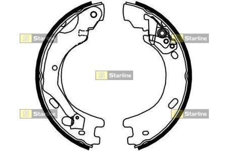 Тормозные колодки барабанные, к-кт. STARLINE BC 01030 (фото 1)