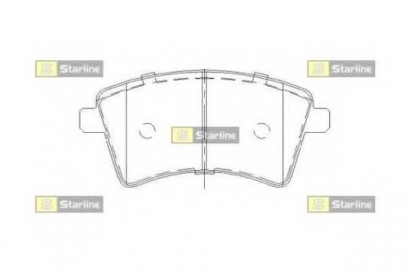 Гальмівні колодки дискові STARLINE BD S857P (фото 1)