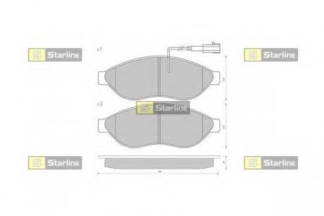 Колодки тормозные дисковые, к-кт. STARLINE BD S847P (фото 1)