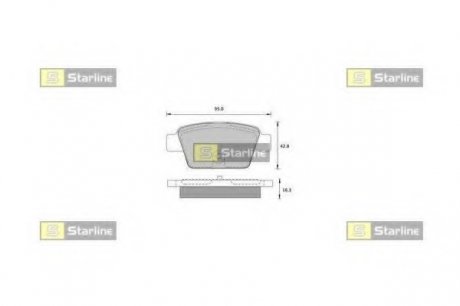 Колодки тормозные дисковые, к-кт. STARLINE BD S836P (фото 1)