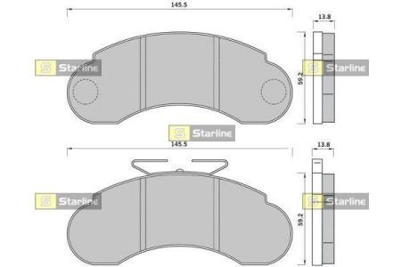 Колодки тормозные дисковые, к-кт. STARLINE BD S390 (фото 1)