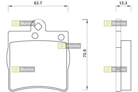 Колодки тормозные дисковые, к-кт. STARLINE BD S267 (фото 1)