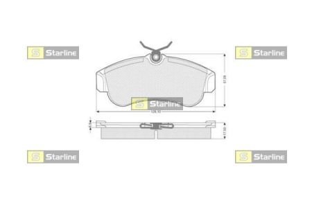 Гальмівні колодки дискові STARLINE BD S203 (фото 1)