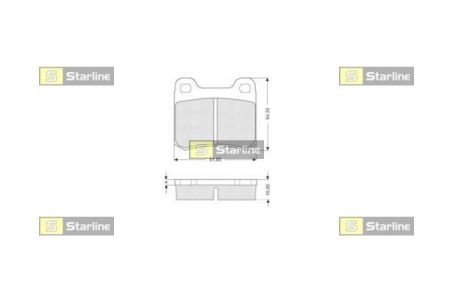 Колодки тормозные дисковые, к-кт. STARLINE BD S190 (фото 1)