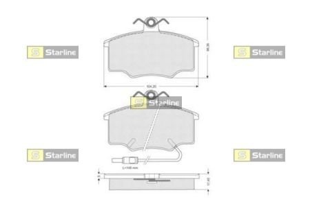 Колодки тормозные дисковые, к-кт. STARLINE BD S183