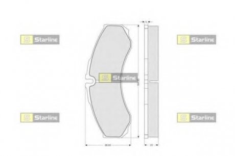 Гальмівні колодки дискові STARLINE BD S180 (фото 1)