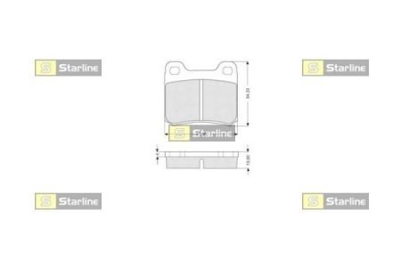 Колодки тормозные дисковые, к-кт. STARLINE BD S169 (фото 1)