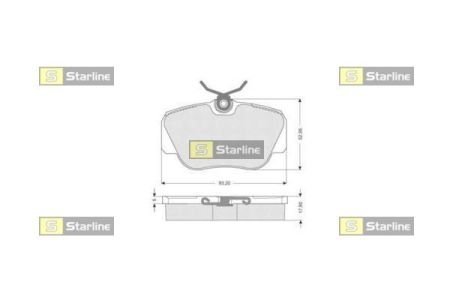 Колодки тормозные дисковые, к-кт. STARLINE BD S155 (фото 1)
