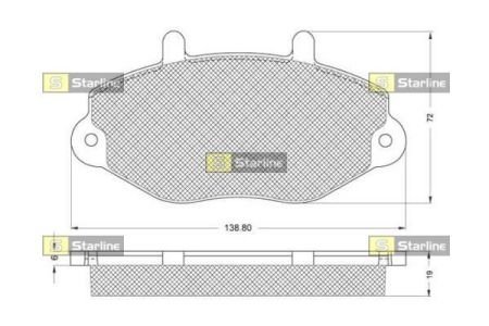 Колодки тормозные дисковые, к-кт. STARLINE BD S137 (фото 1)