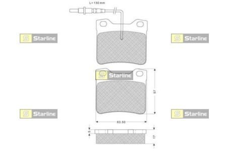 Гальмівні колодки дискові STARLINE BD S132 (фото 1)