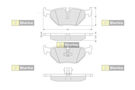 Колодки тормозные дисковые, к-кт. STARLINE BD S131 (фото 1)