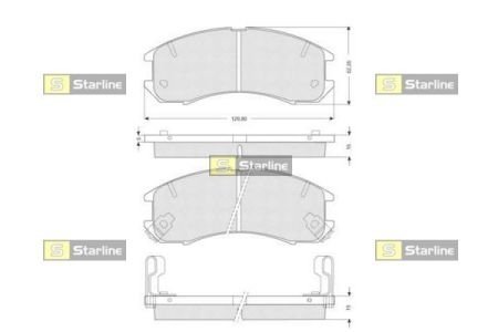 Колодки тормозные дисковые, к-кт. STARLINE BD S126 (фото 1)