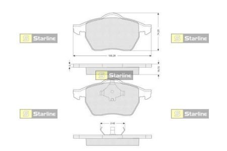 Колодки тормозные дисковые, к-кт. STARLINE BD S087 (фото 1)