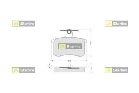 Колодки тормозные дисковые, к-кт. STARLINE BD S080 (фото 1)