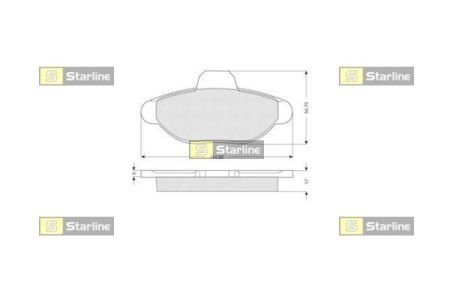 Колодки тормозные дисковые, к-кт. STARLINE BD S070 (фото 1)