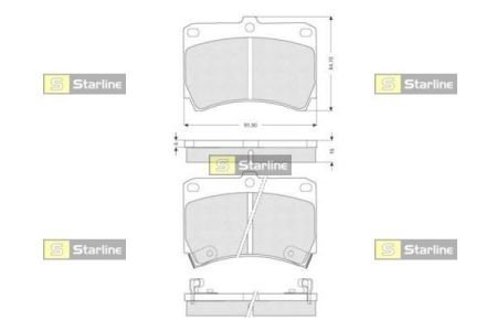 Колодки тормозные дисковые, к-кт. STARLINE BD S063 (фото 1)