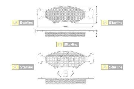 Колодки тормозные дисковые, к-кт. STARLINE BD S033 (фото 1)