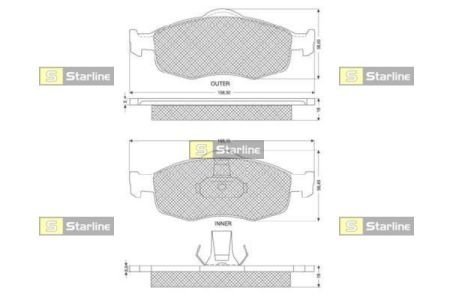 Гальмівні колодки дискові STARLINE BD S031 (фото 1)