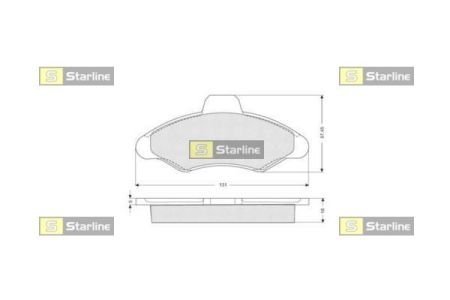 Колодки тормозные дисковые, к-кт. STARLINE BD S022 (фото 1)