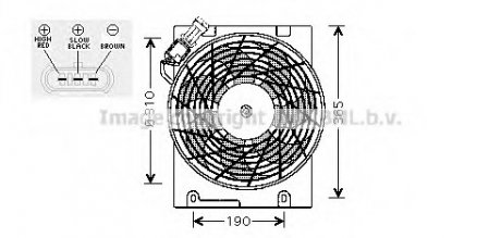Вентилятор радіатора OPEL ASTRA G (98-) (вир-во AVA) AVA COOLING OL7508 (фото 1)