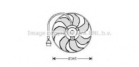 Вентилятор, охлаждение двигателя AVA COOLING AI7509 (фото 1)