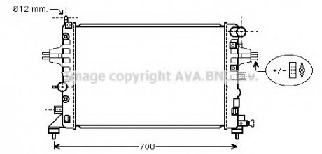 Радіатор Astra -H 1.4i / 1.8i 02/04-(AVA) AVA COOLING OLA2362 (фото 1)