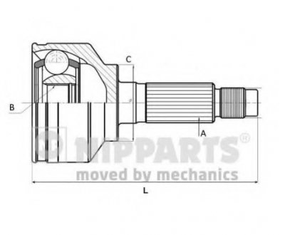 ШРУС mitsubishi colt 02- нар. NIPPARTS N2825036 (фото 1)